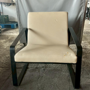 皮面鐵製沙發1人