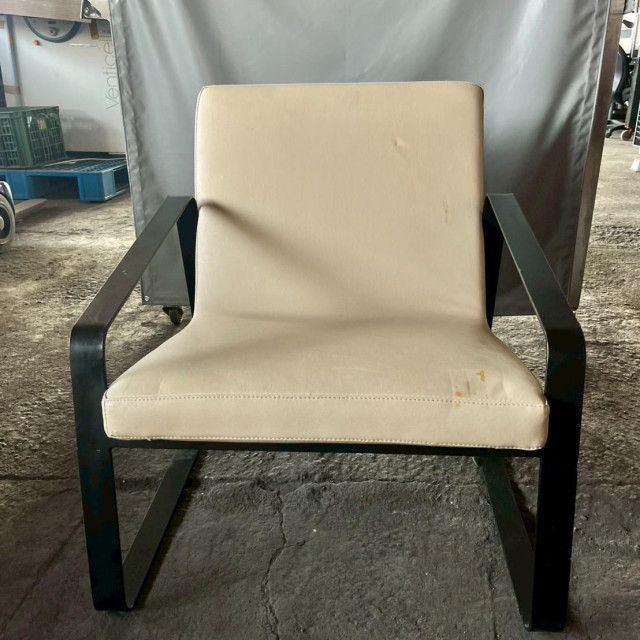 皮面鐵製沙發1人