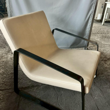 皮面鐵製沙發1人