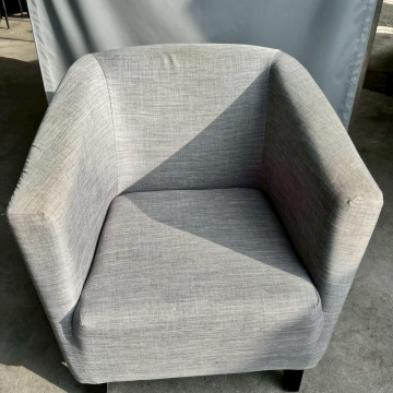 單人座布面木製沙發