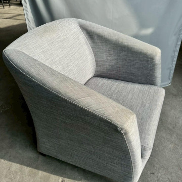 單人座布面木製沙發