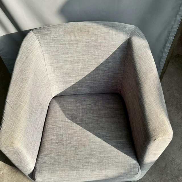 單人座布面木製沙發