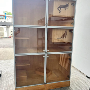 貓別墅鋁框實木