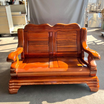 扶手木椅雙人座