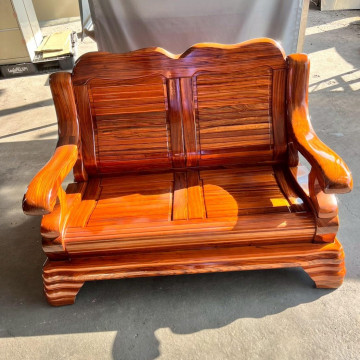 扶手木椅雙人座