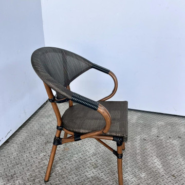 網布面鋁合金腳餐椅