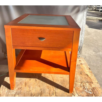 玻璃面木製方形矮桌