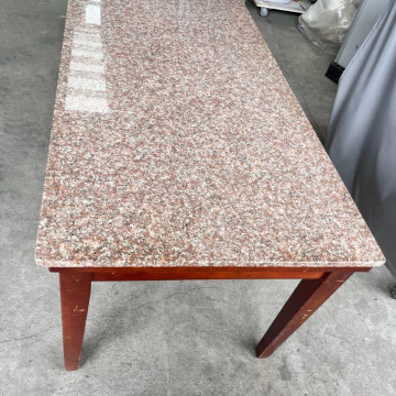 大理石面木製長餐桌