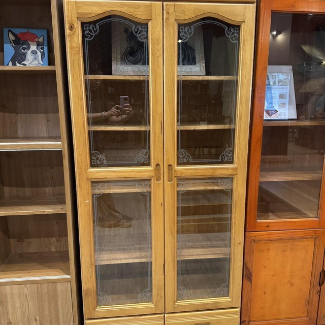 木製書櫃 三層書櫃 收納櫃 木質展示櫃