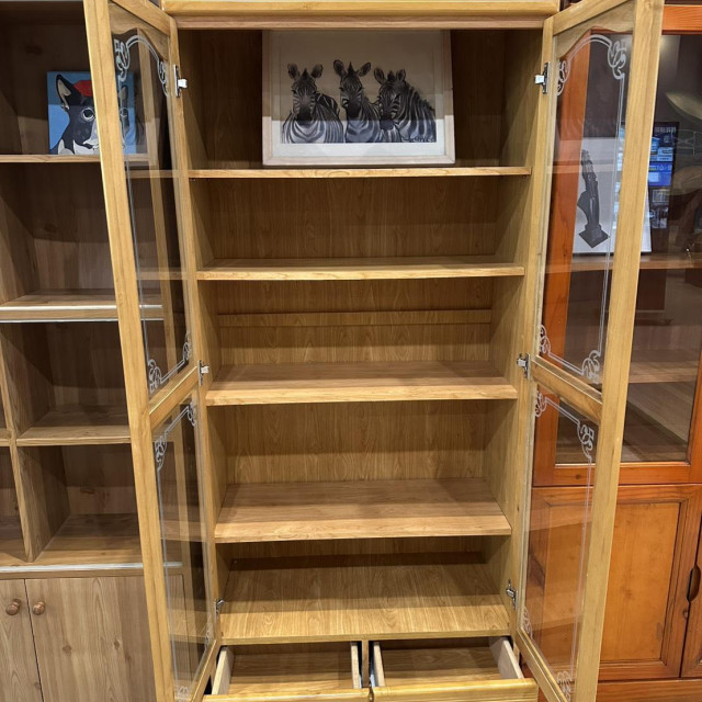 木製書櫃 三層書櫃 收納櫃 木質展示櫃