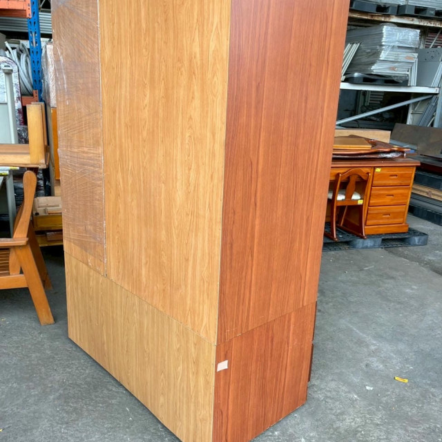 木製衣櫃3門 臥室衣櫥 實木開門 衣物收納櫃 衣物櫃 推門衣櫃