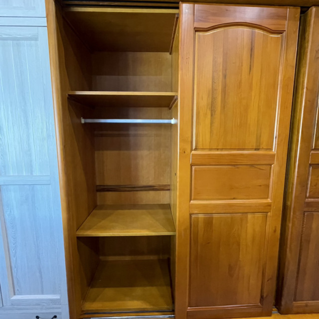 木製衣櫃2門 雙門衣櫥 簡約收納櫃 臥室衣櫃 吊衣櫃