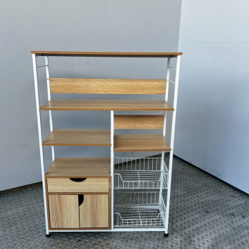 收納架多功能 多層收納架 鐵木置物架 收納層架 多功能收納櫃