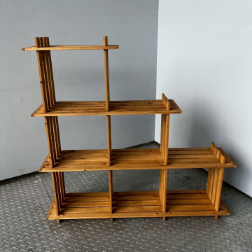 斜九格架木製 書架 書櫃 展示架 收納架 木製格架