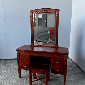 梳妝桌椅組木製 化妝台 化妝桌 實木化妝櫃 抽屜收納桌椅組