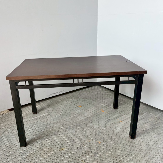木面鐵製長餐桌 餐桌 工業風餐桌 鐵腳木桌 家用長桌 北歐風長桌
