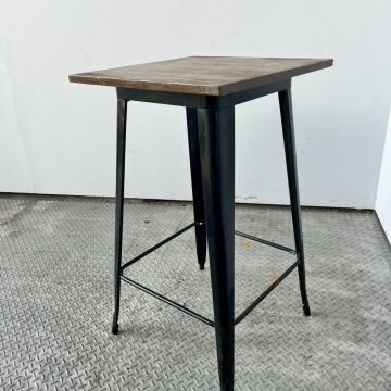 木面鐵製方餐桌 工業風餐桌 方桌 木餐桌