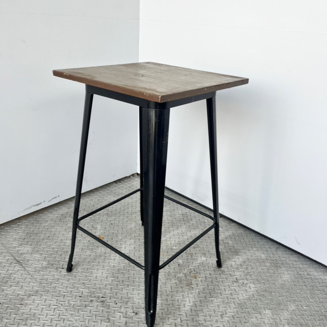 木面鐵製方餐桌 工業風餐桌 方桌 木餐桌
