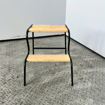 椅凳木面鐵製梯 工業風椅凳 吧台椅 梯形椅 凳子 鐵木結合款