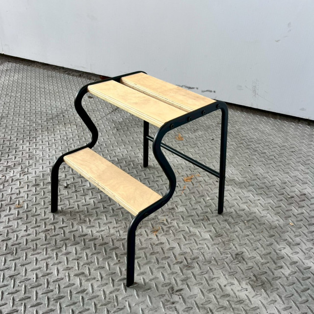 椅凳木面鐵製梯 工業風椅凳 吧台椅 梯形椅 凳子 鐵木結合款