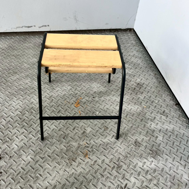 椅凳木面鐵製梯 工業風椅凳 吧台椅 梯形椅 凳子 鐵木結合款