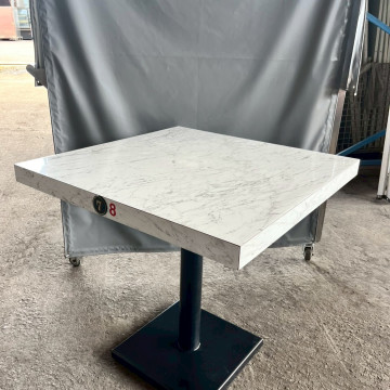 壓克力面鐵製方餐桌 方桌 餐桌 工業風壓克力餐桌