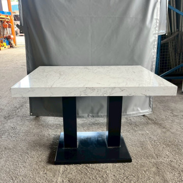 壓克力面鐵製長餐桌 工業風餐桌 長形桌 壓克力桌面餐桌