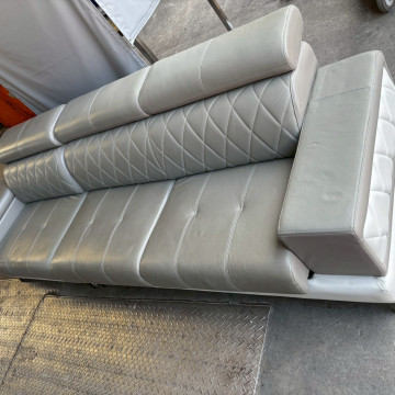 皮面鐵製沙發3人 三人沙發 客廳沙發 工業風沙發 皮沙發椅