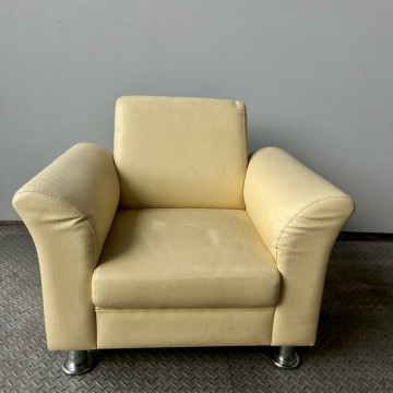 皮面鐵製沙發1人 工業風單人沙發 皮沙發 客廳椅