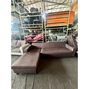 皮面鐵製沙發4人 四人座皮沙發 長沙發 鐵框架皮沙發