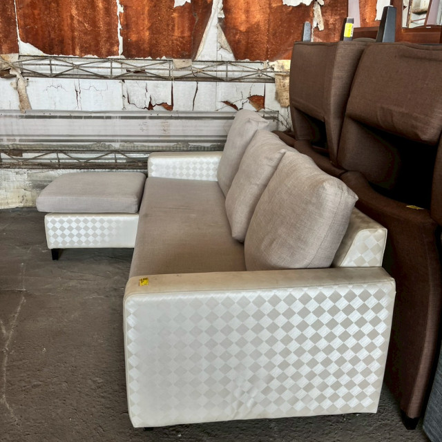 皮面木製沙發3人 三人皮沙發 實木皮沙發 工業風沙發