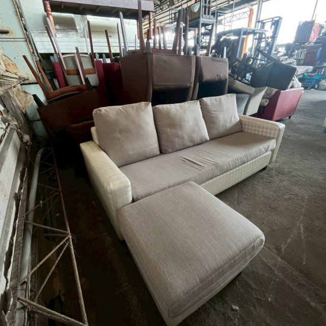 皮面木製沙發3人 三人皮沙發 實木皮沙發 工業風沙發