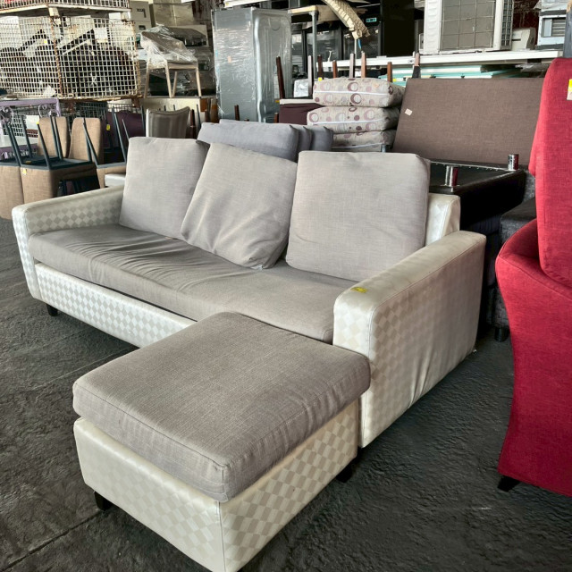 皮面木製沙發3人 實木底座皮沙發 復古皮沙發 三人位皮椅