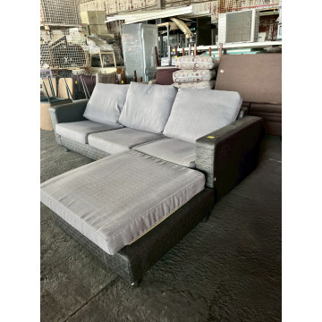 皮面鐵製沙發3人 鋼管皮沙發 大型三人沙發 鐵腳皮椅