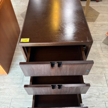 木製3抽活動櫃 移動式文件櫃 收納櫃