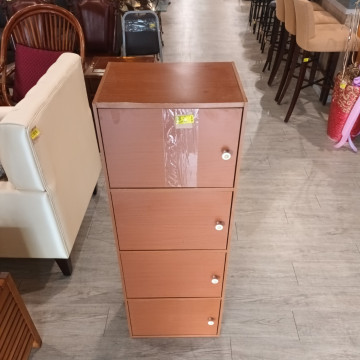 木櫃4格 附門書櫃