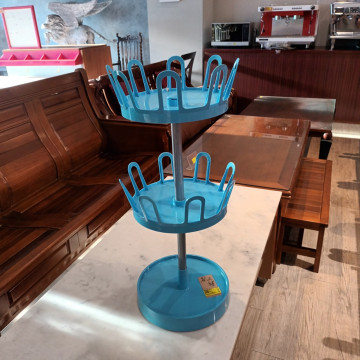 旋轉拖鞋架2層塑膠 拖鞋架 鞋架 置鞋架 收納架 旋轉鞋架