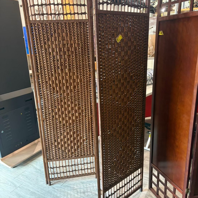 屏風藤編 藤編隔間屏風 裝飾屏風 玄關隔板